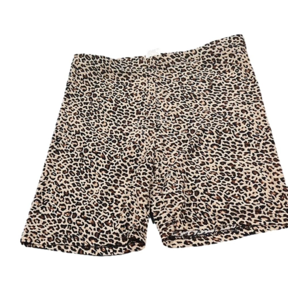 leopard biker shorts